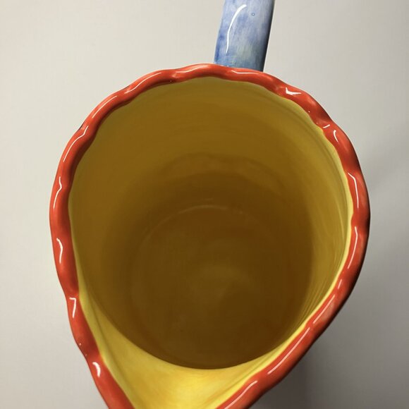 Kimberly Hodges Cupcakes & Cartwheels Cottagecore Ceramic Footed Pitcher 9" Tall - Picture 3 of 6